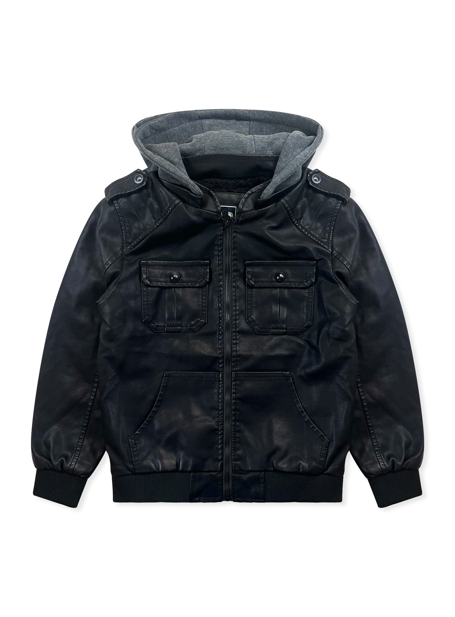 Boys’ Faux Leather Jacket #810