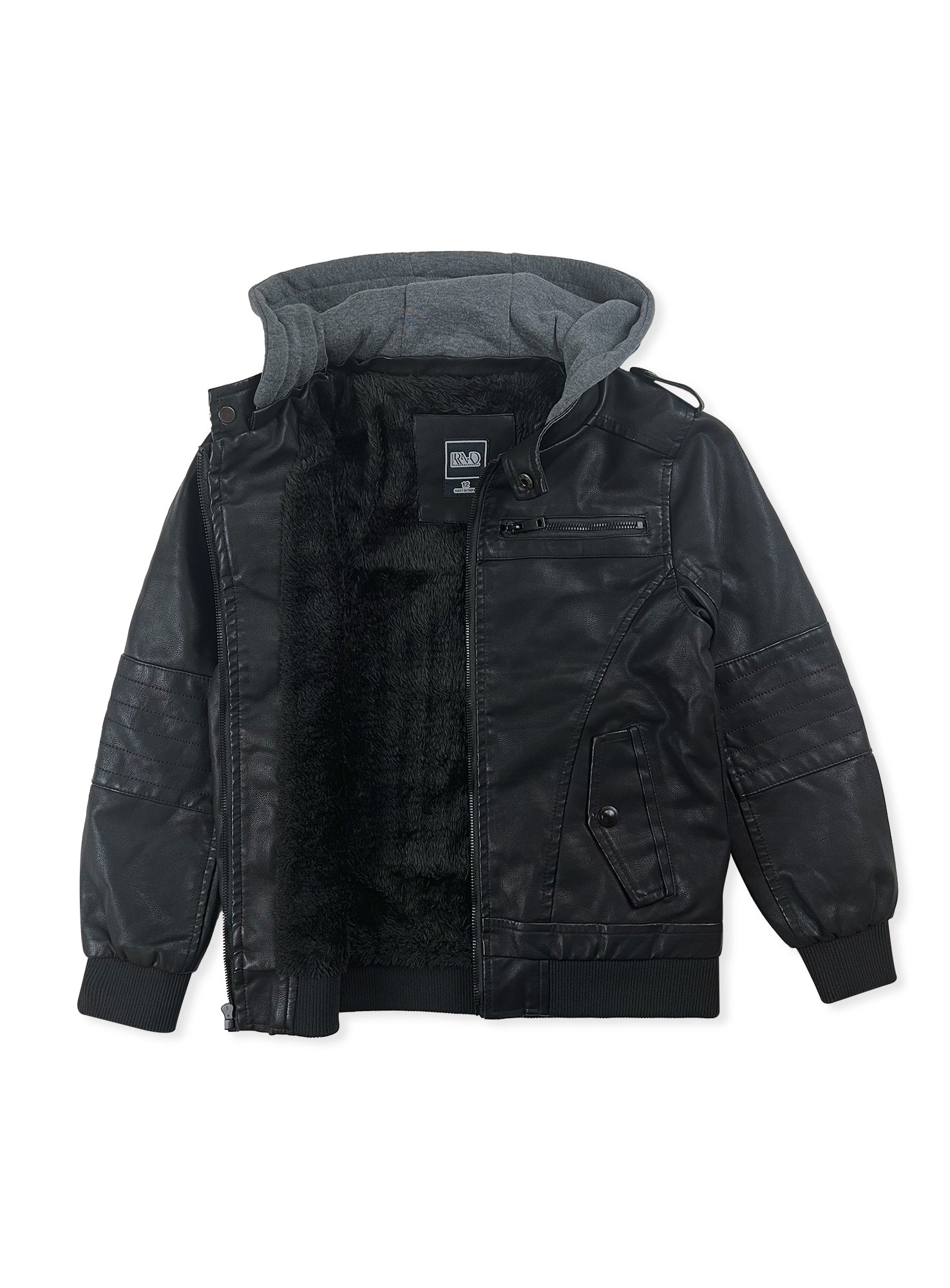 Boys’ Faux Leather Jacket #812