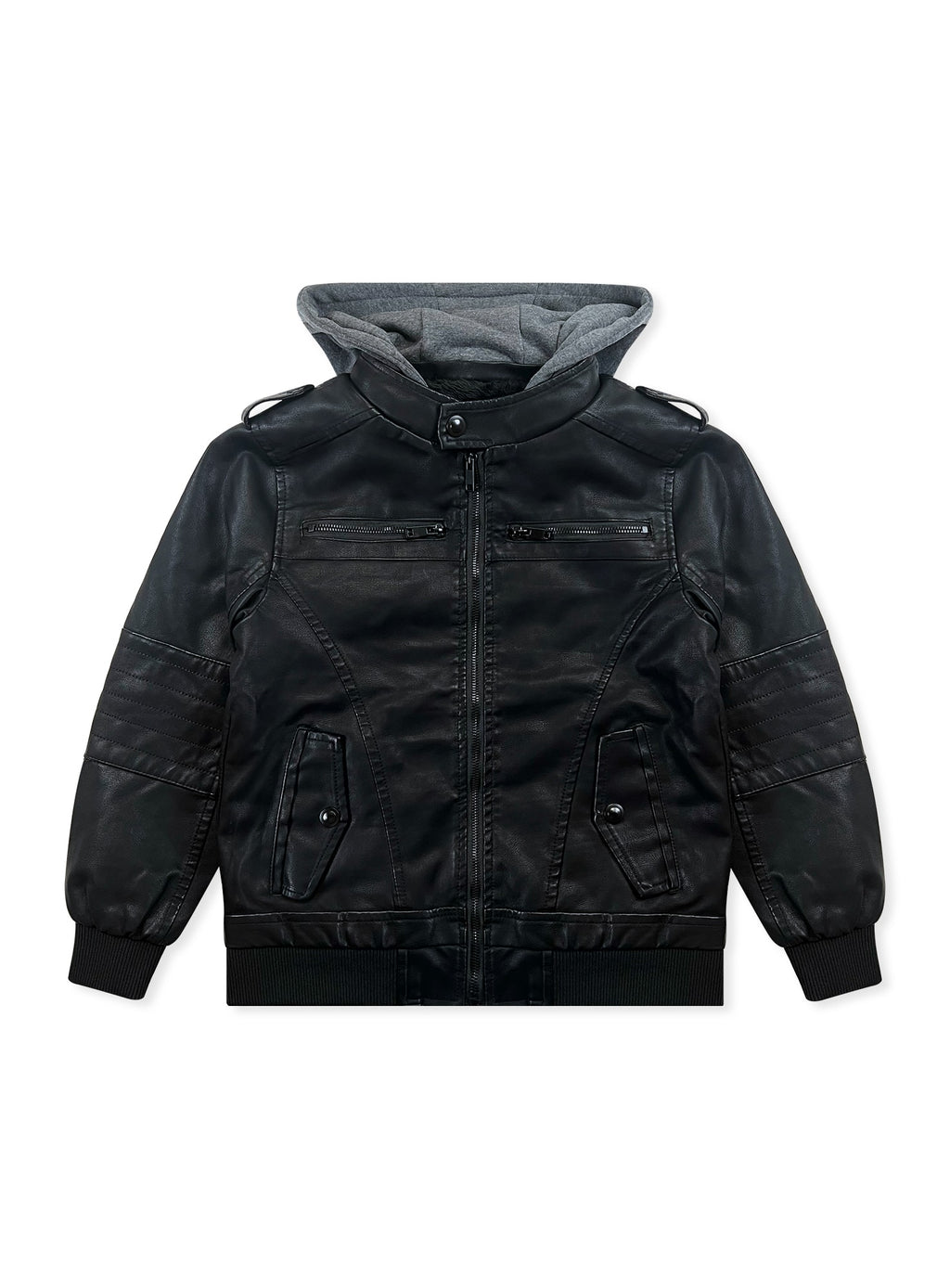 Boys’ Faux Leather Jacket #812