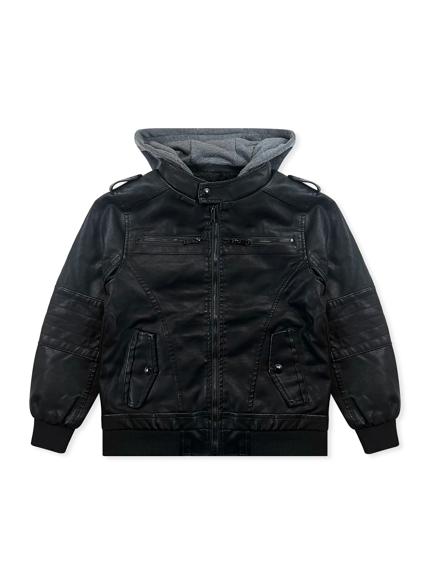 Boys’ Faux Leather Jacket #812