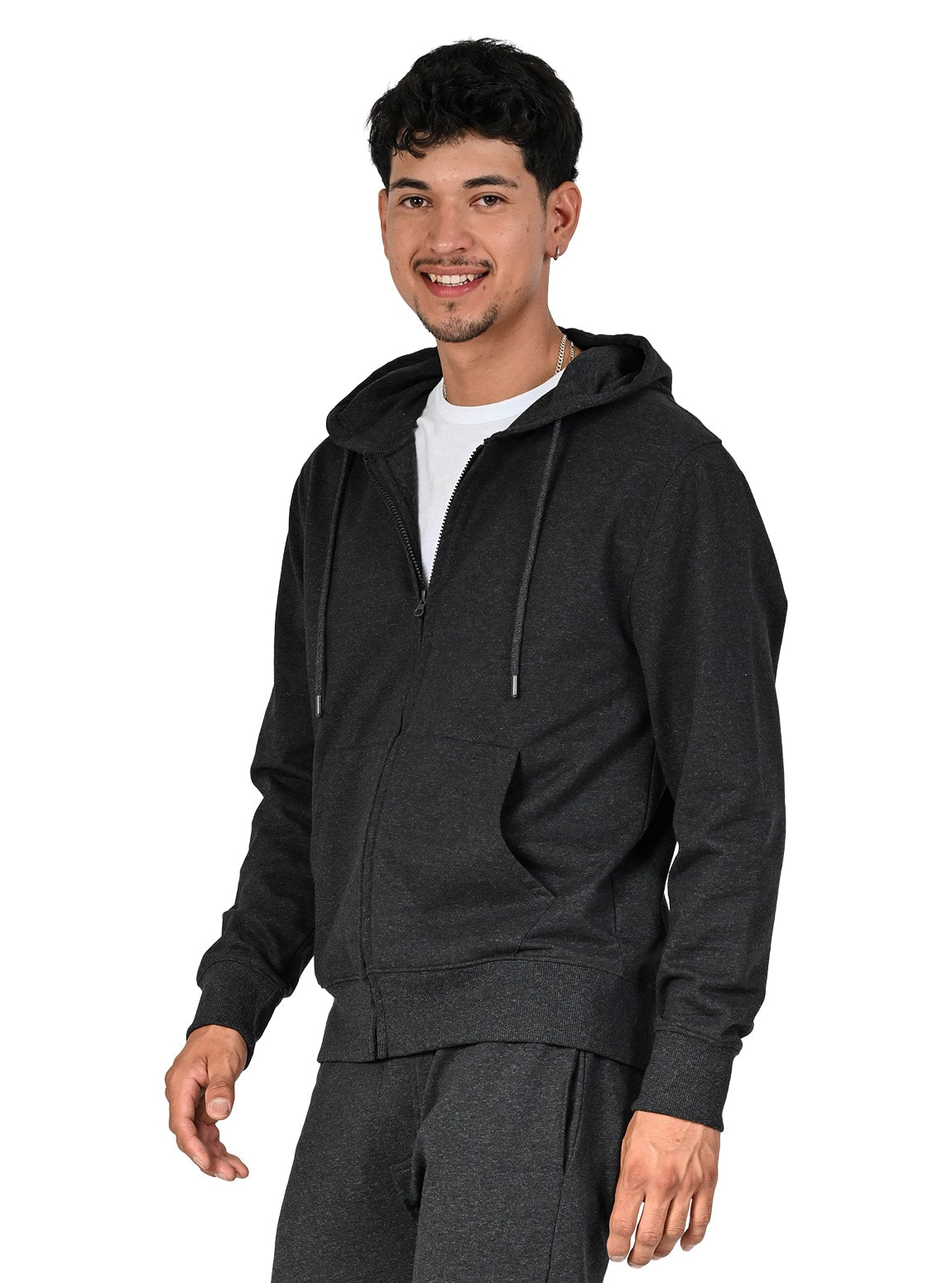 Men's Lightweight Zip Up Fleece Hoodie #02