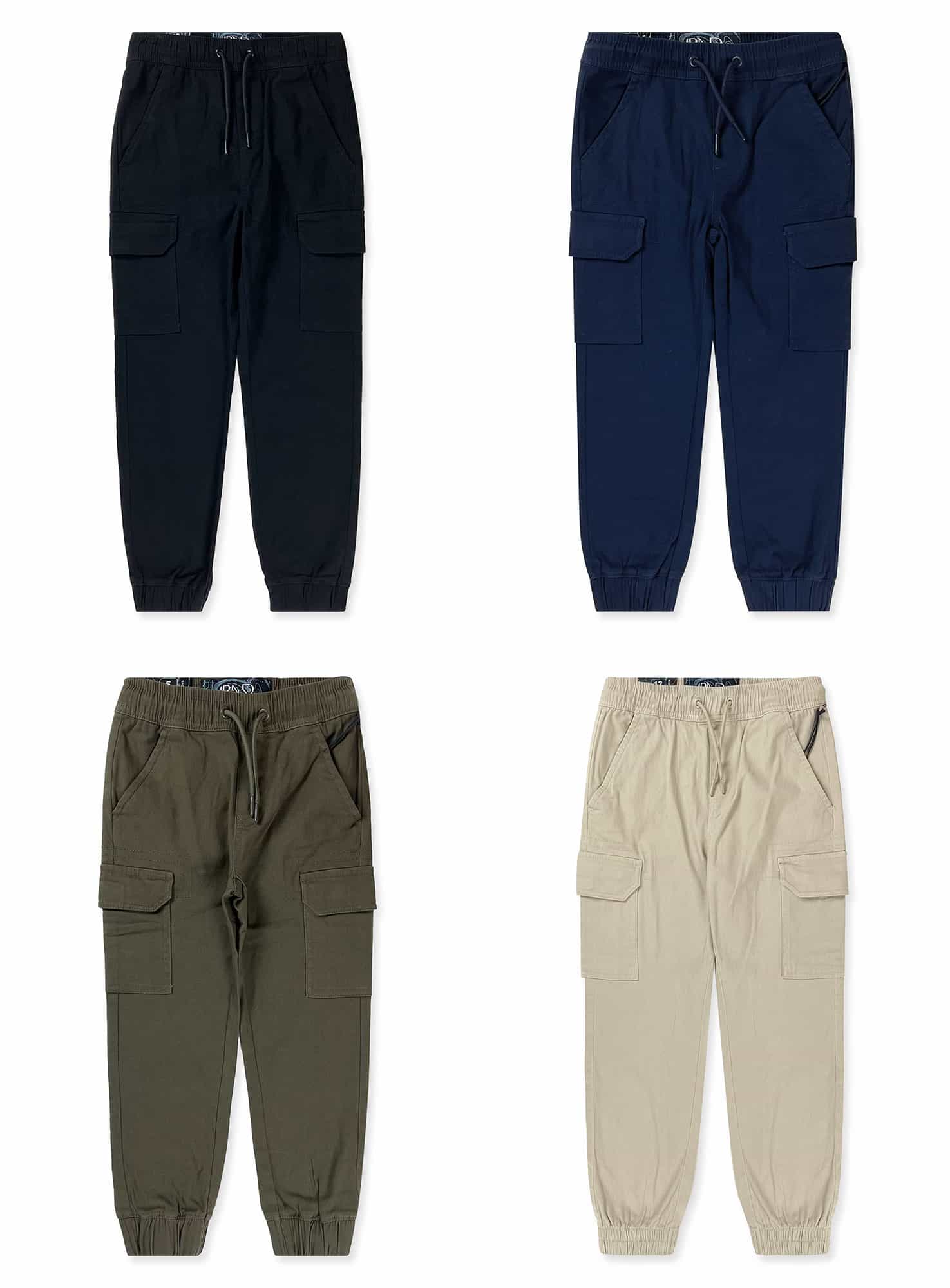 Boys’ Cotton Twill Cargo Jogger Pants #800