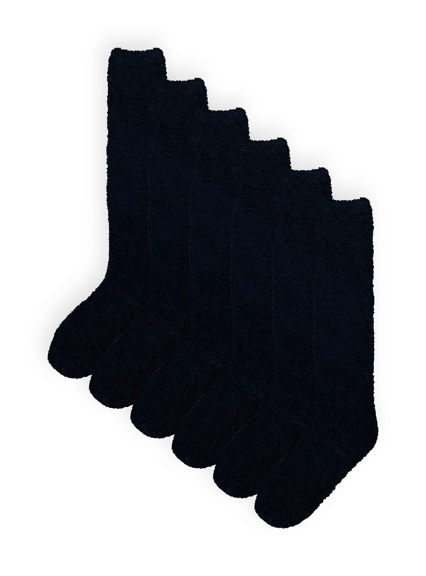 Knee-Length Black Cozy Socks (Dozen)