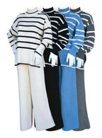 Women’s 2-Piece Striped Knit Lounge Set #10
