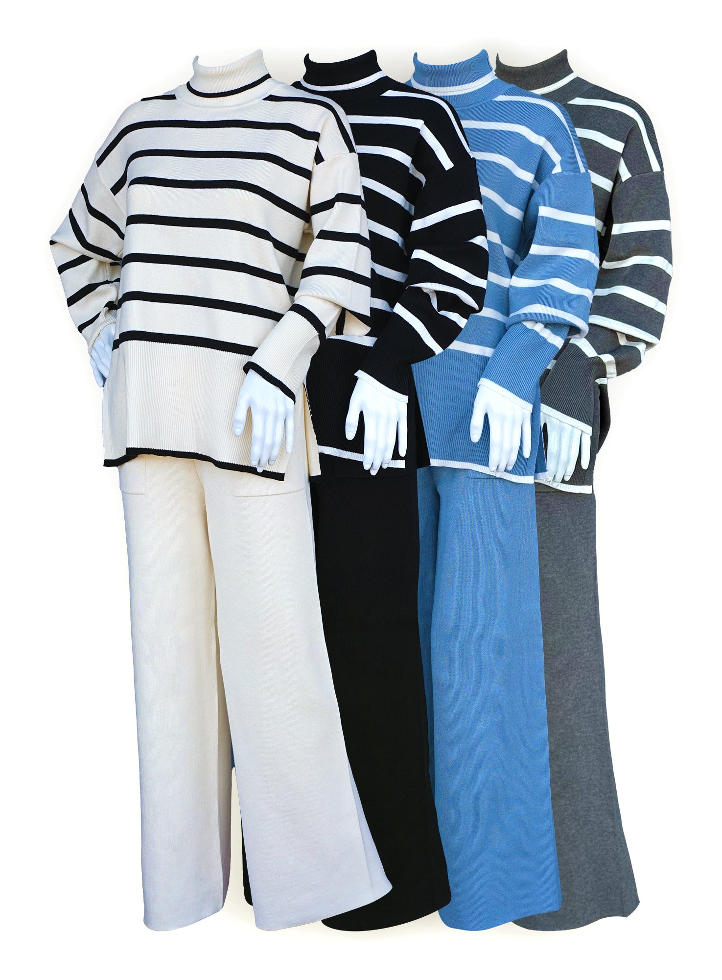 Women’s 2-Piece Striped Knit Lounge Set #10