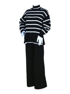 Women’s 2-Piece Striped Knit Lounge Set #10