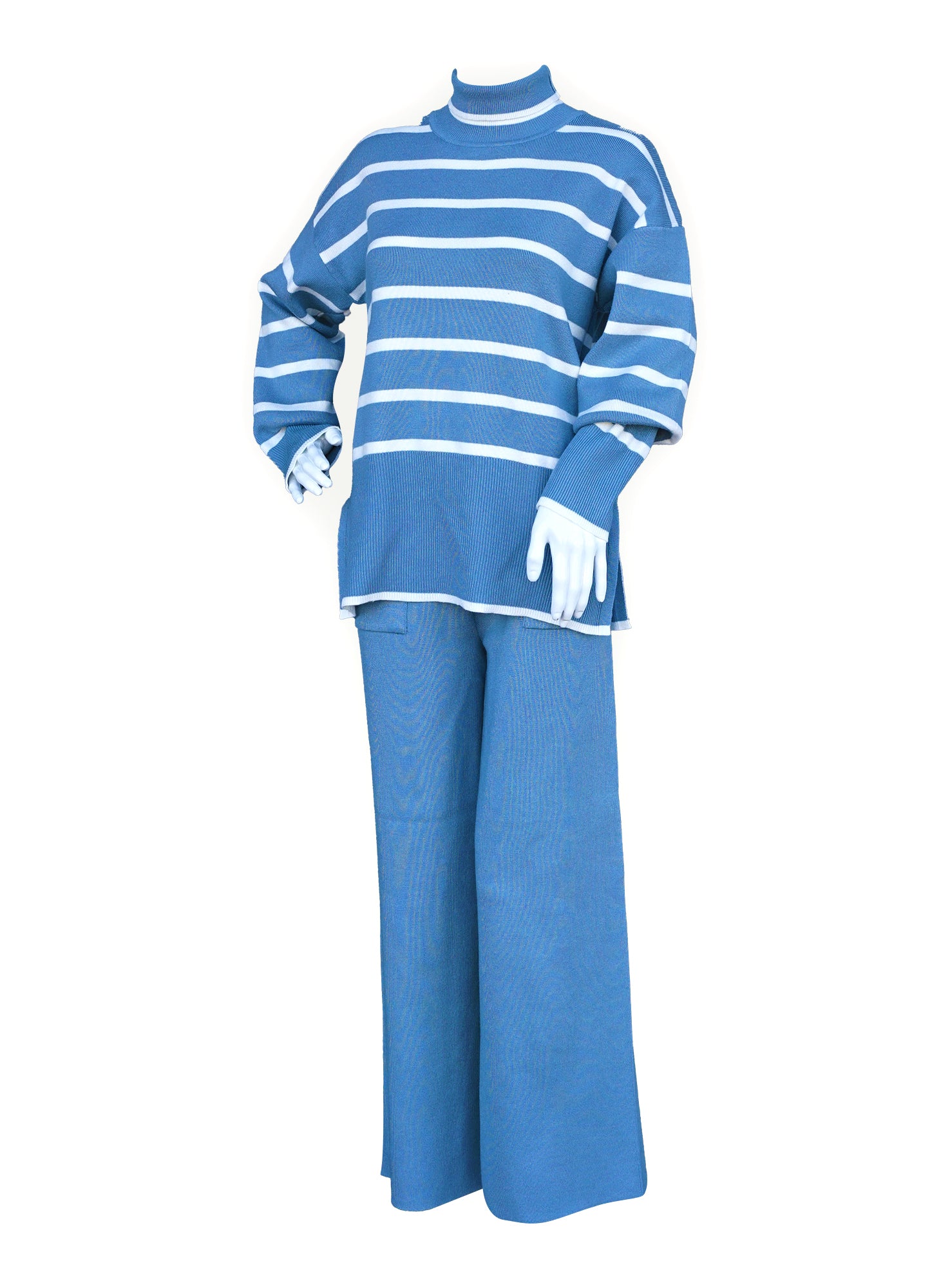 Women’s 2-Piece Striped Knit Lounge Set #10