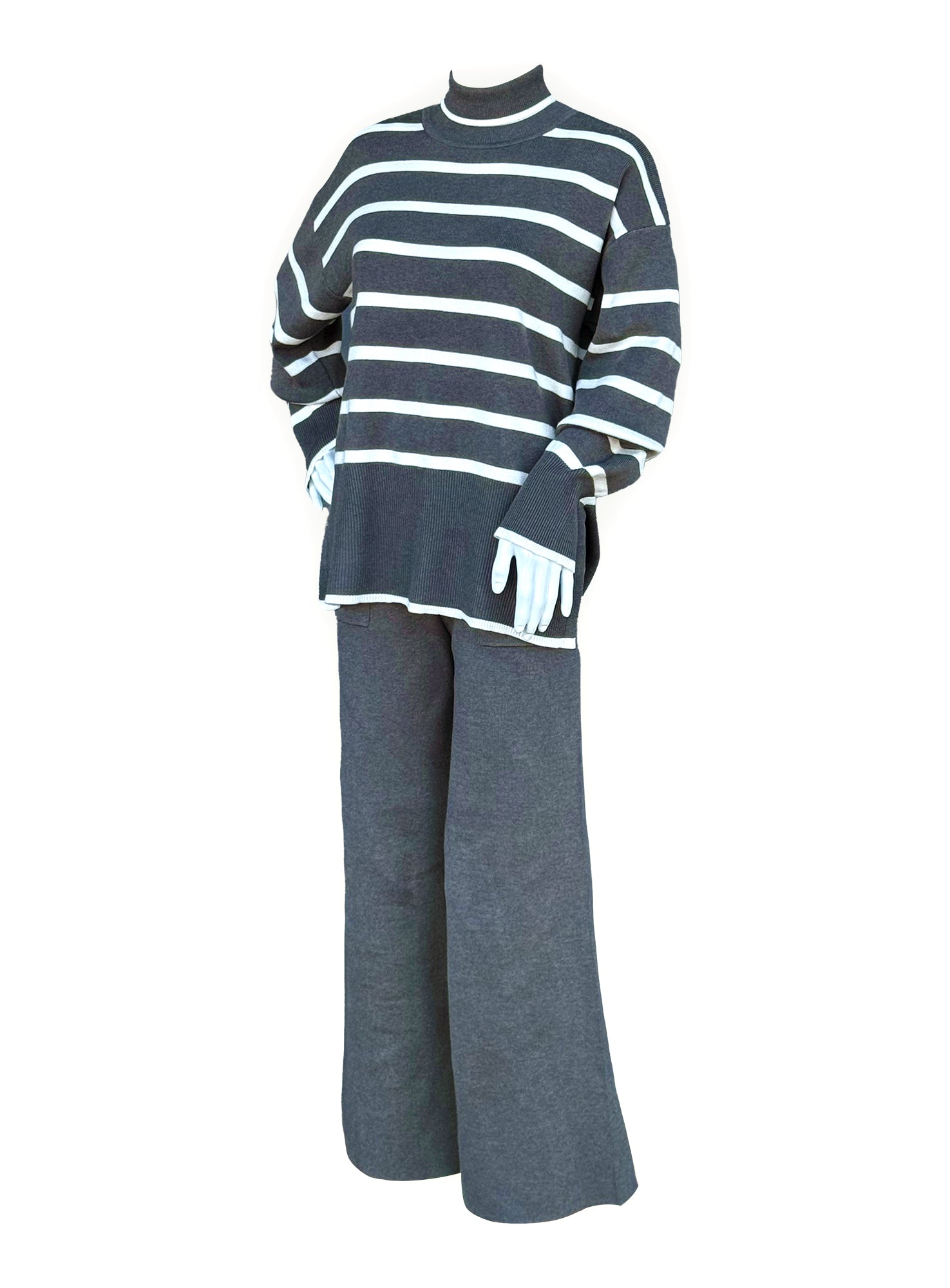Women’s 2-Piece Striped Knit Lounge Set #10