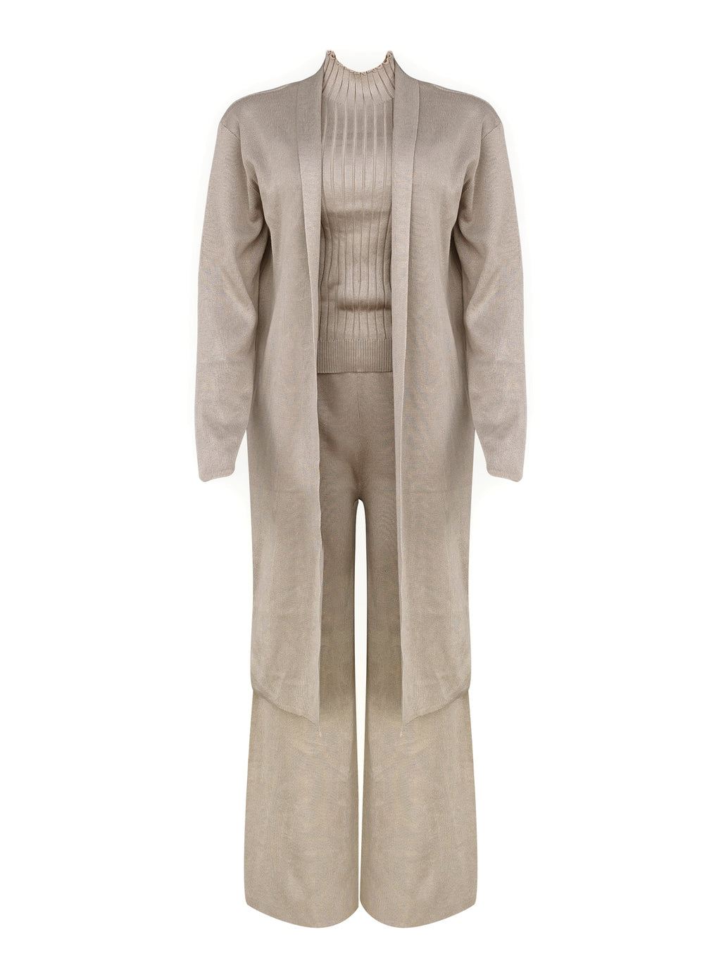 Women’s 3-Piece Ribbed Knit Loungewear Set #11