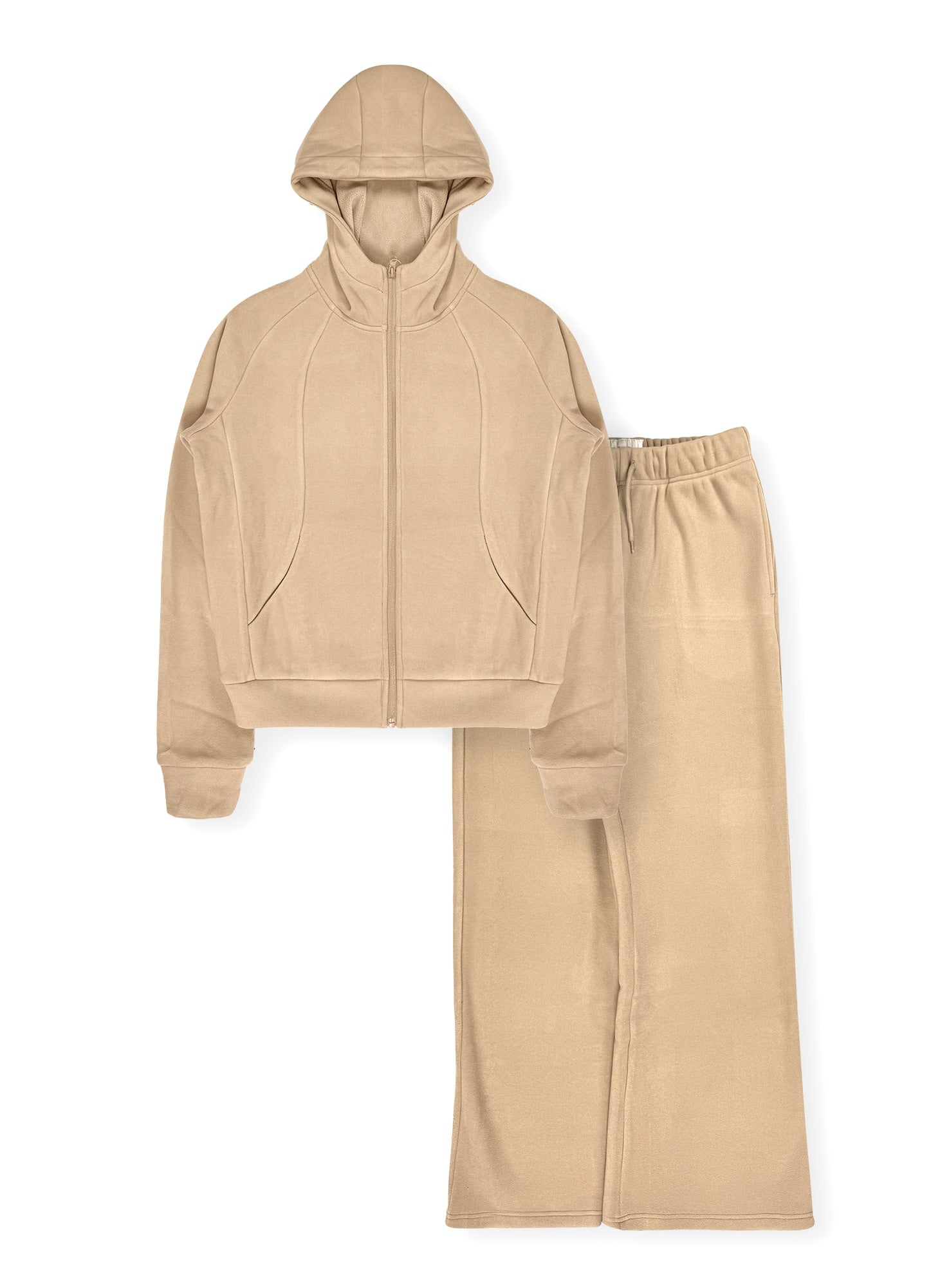 Women’s Zip-Up Jacket & Wide-Leg Pants Set #13