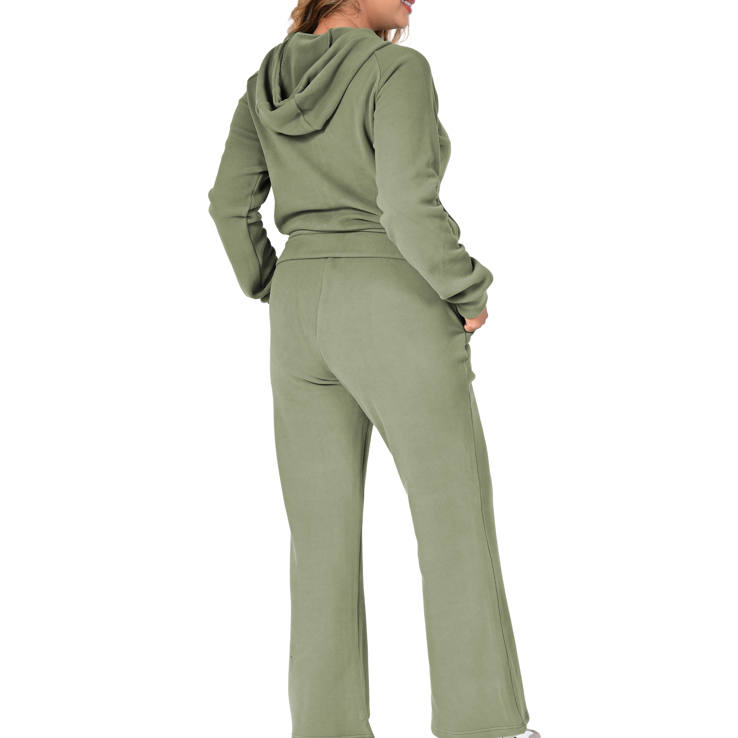 Women’s Zip-Up Jacket & Wide-Leg Pants Set #13
