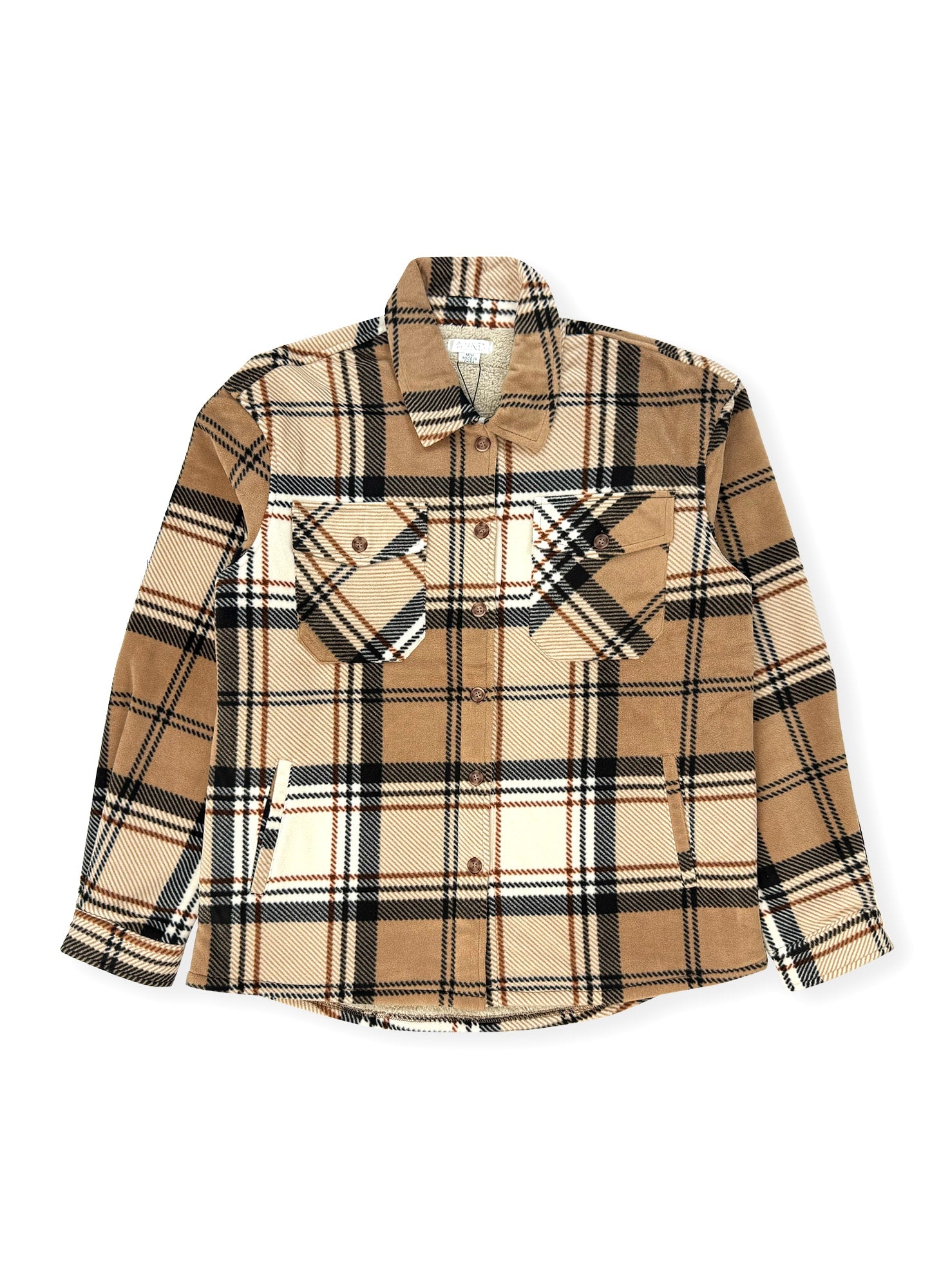 Ladies' Plush Shacket with Sherpa Lining #35