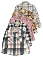 Ladies' Plush Shacket with Sherpa Lining #35