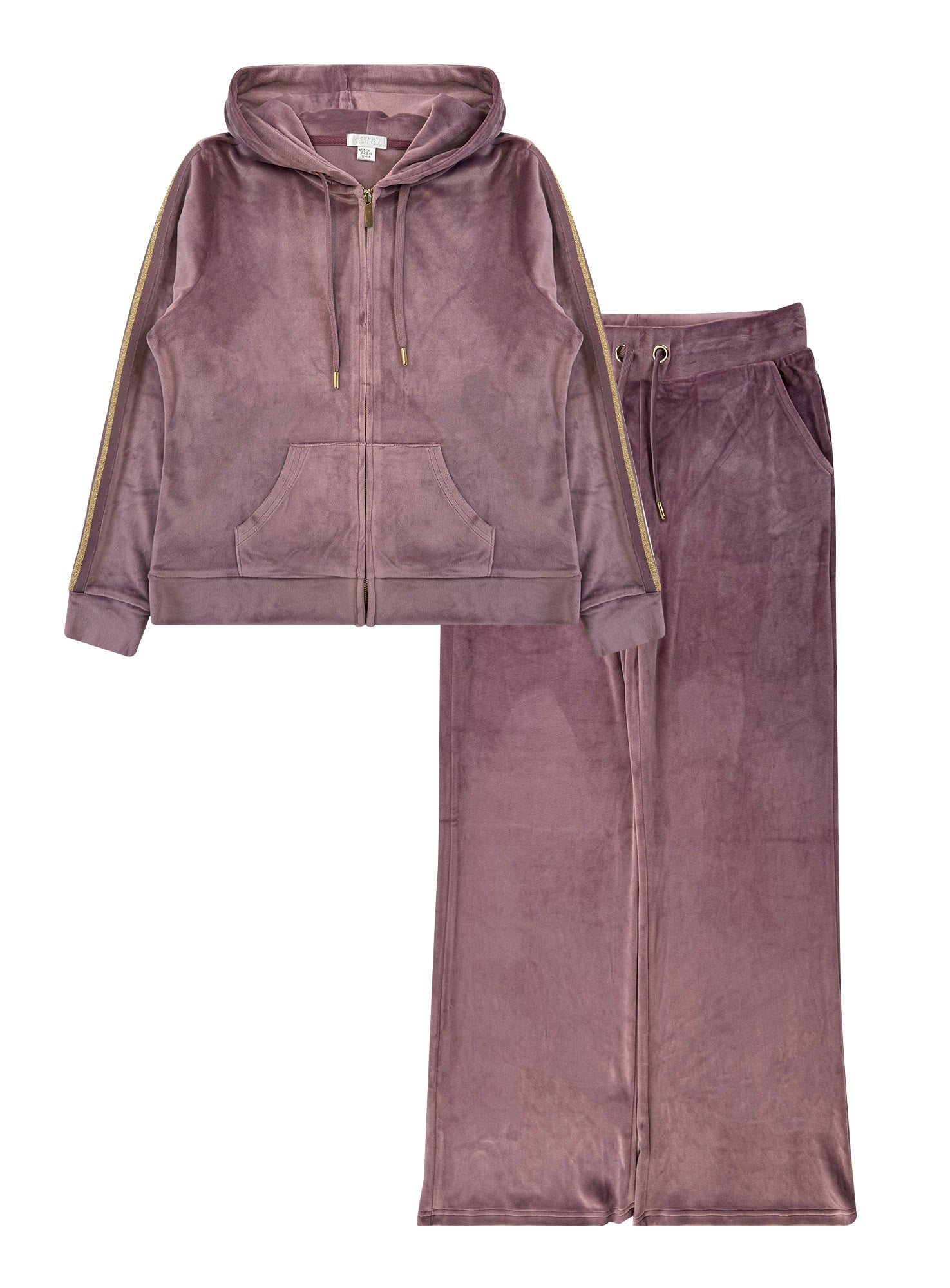 Women’s Velour Zip Hoodie & Wide-Leg Pant Set #08