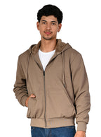Men's Sherpa-Lined Textured Hoodie #105