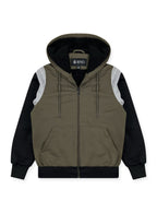 Men's Sherpa-Lined Textured Hoodie #105