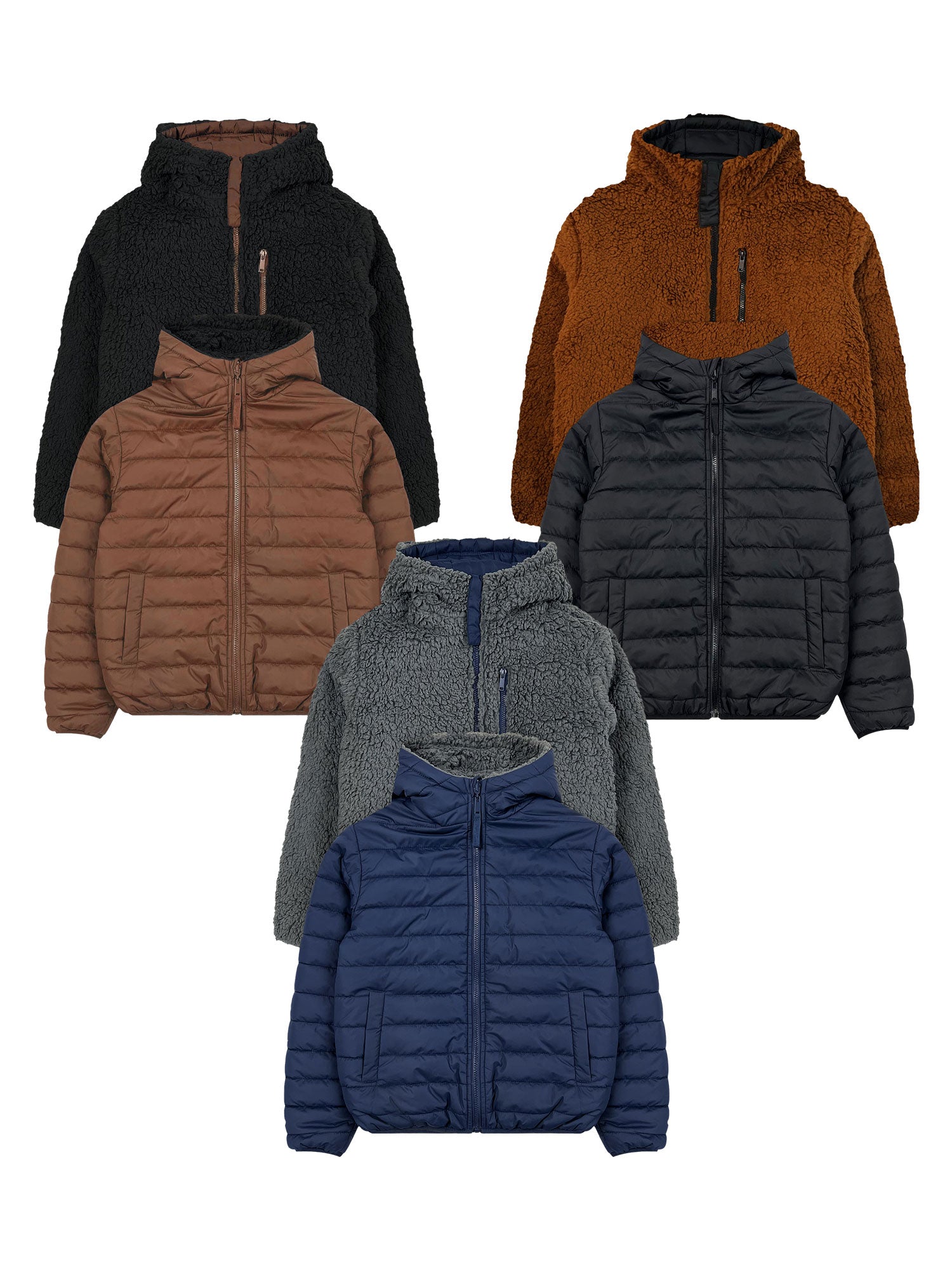 Boys' Reversible Jacket With Sherpa Lining #94-25