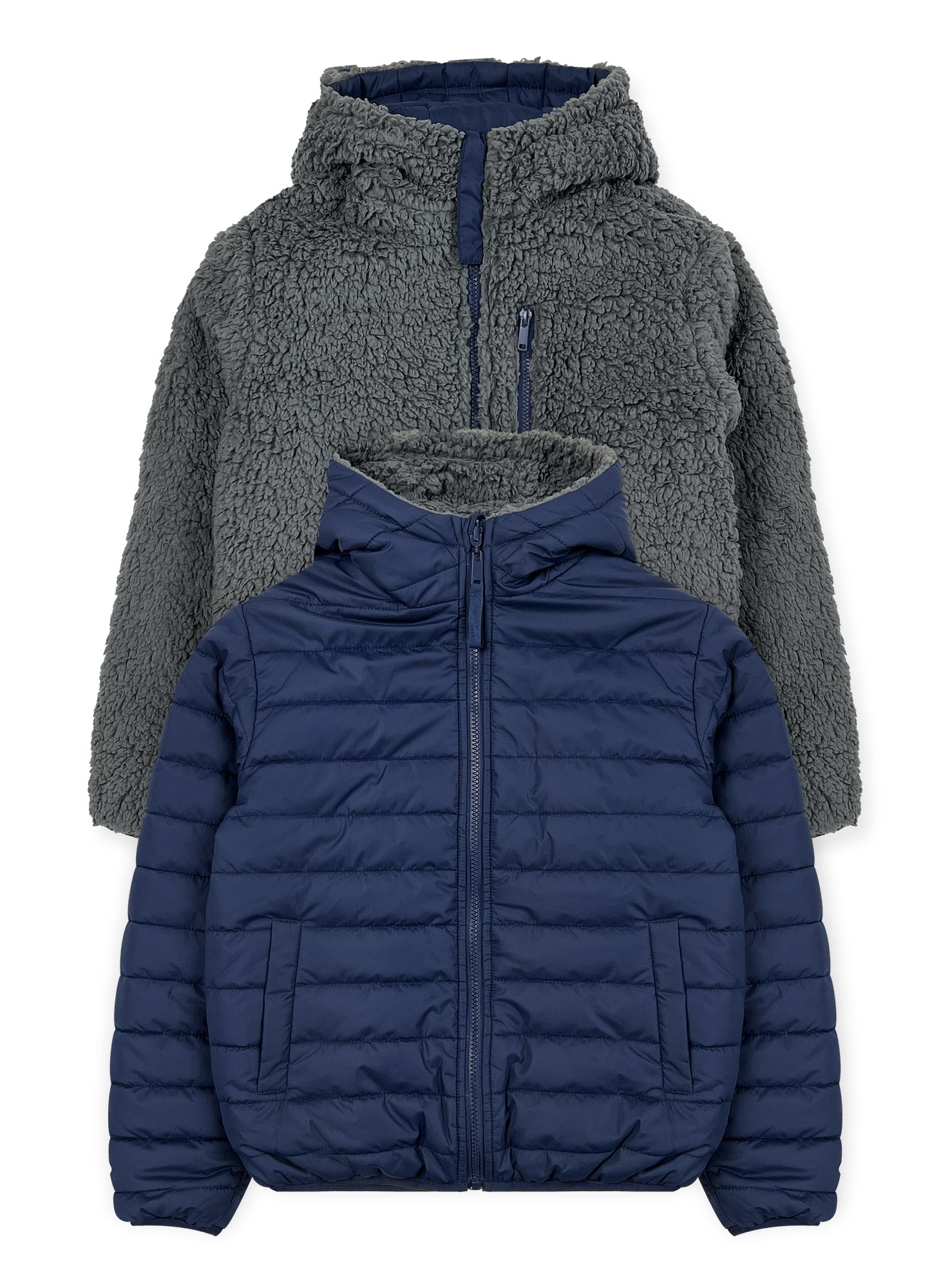 Boys' Reversible Jacket With Sherpa Lining #94-25