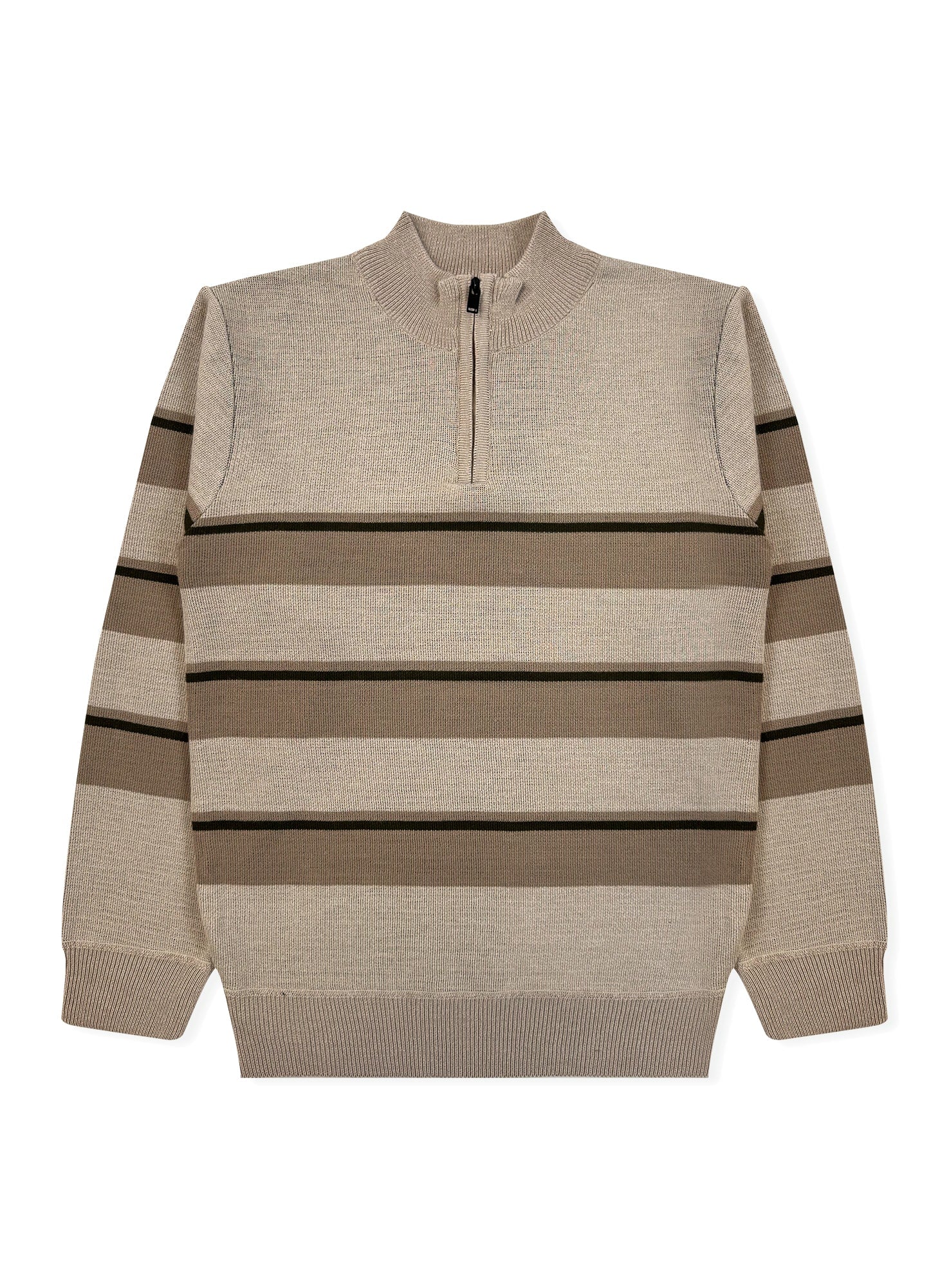 Boys' Striped Quarter Zip Sweater #17