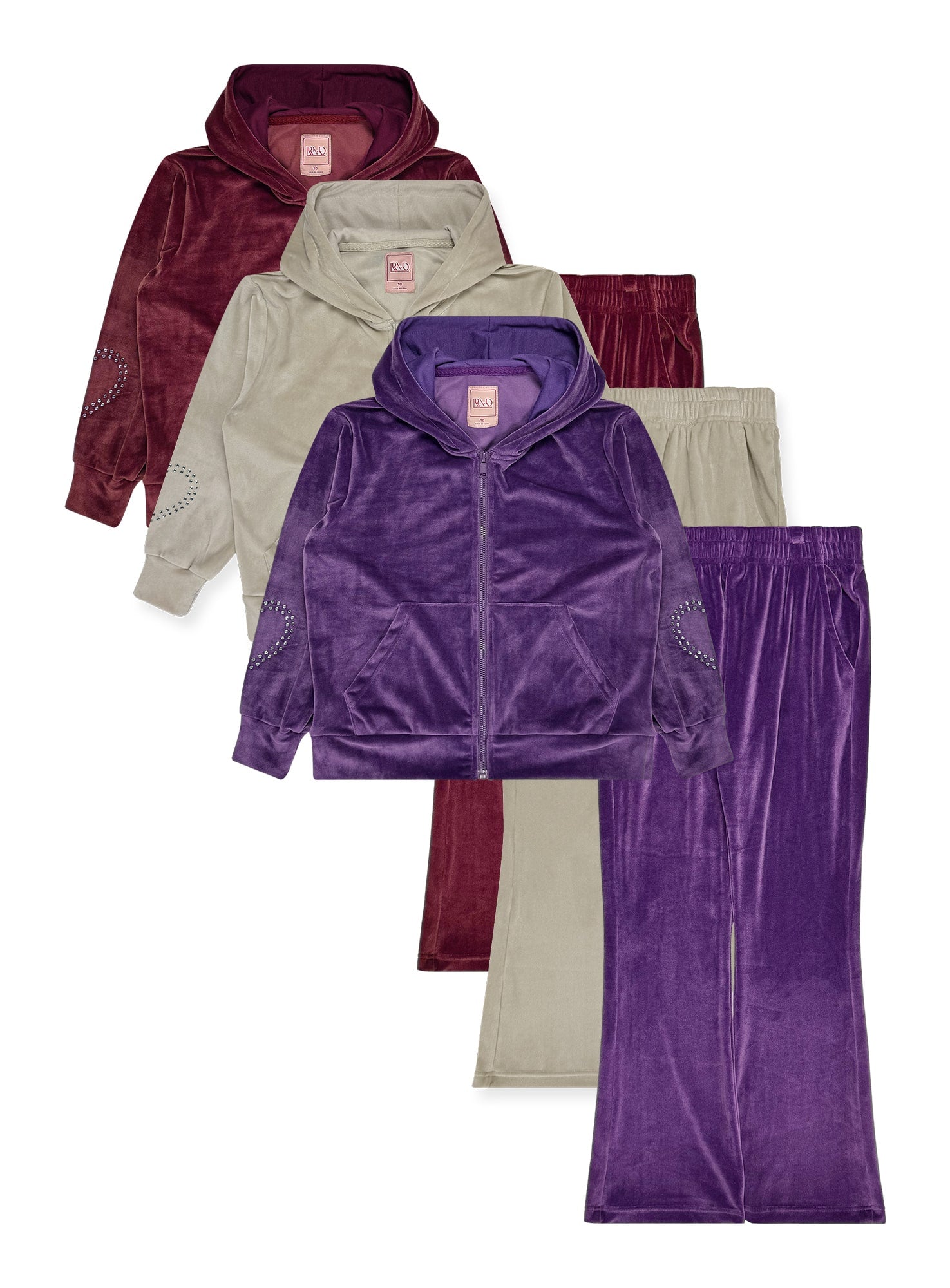 Girls' 2PC Velour Jogger Set #V01