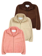 Girls’ Micropolar Sherpa Fleece Zip-Up Jacket #53