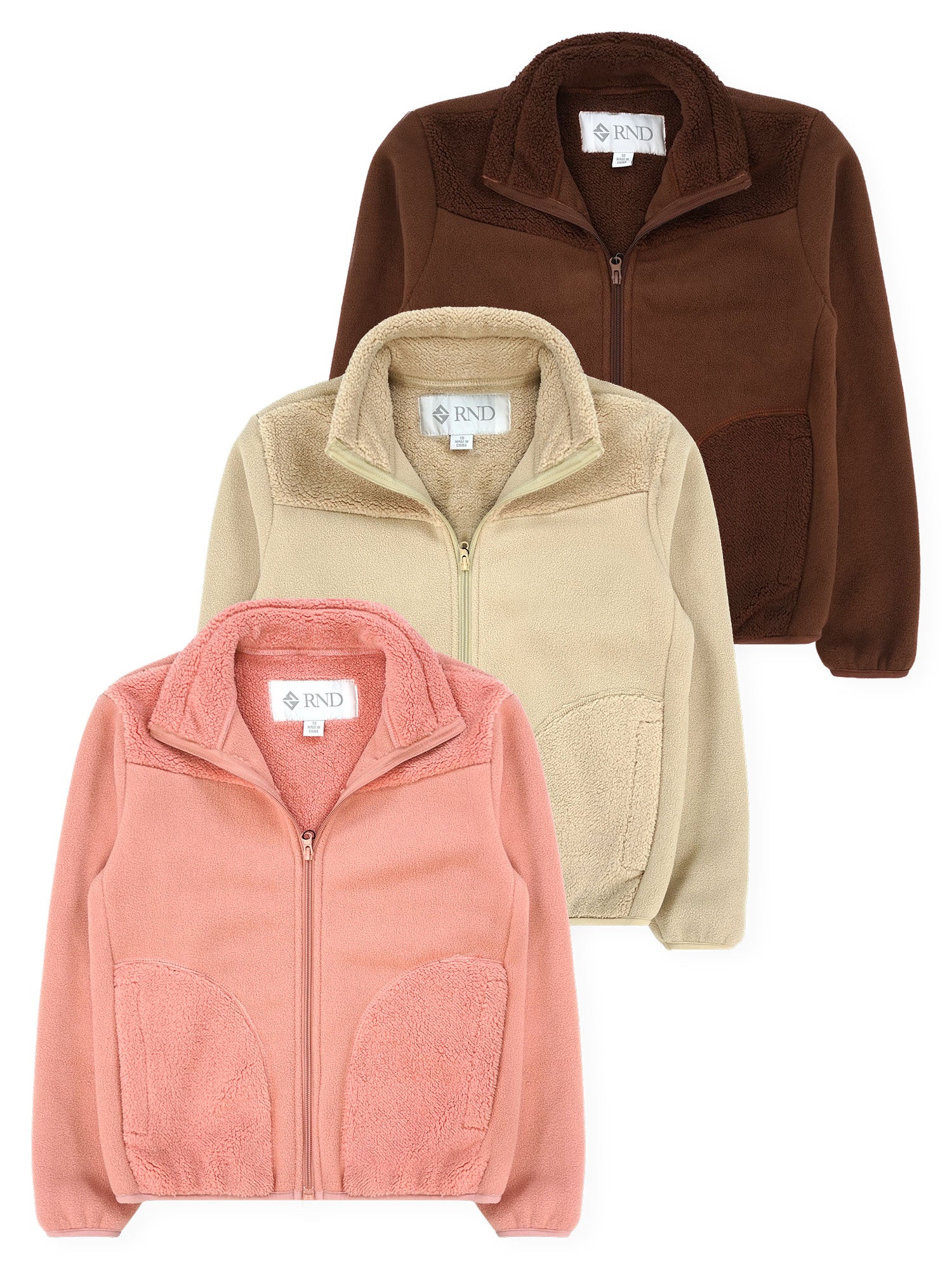 Girls’ Micropolar Sherpa Fleece Zip-Up Jacket #53