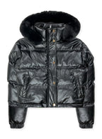 Ladies' Crop Faux Leather Jacket #J18
