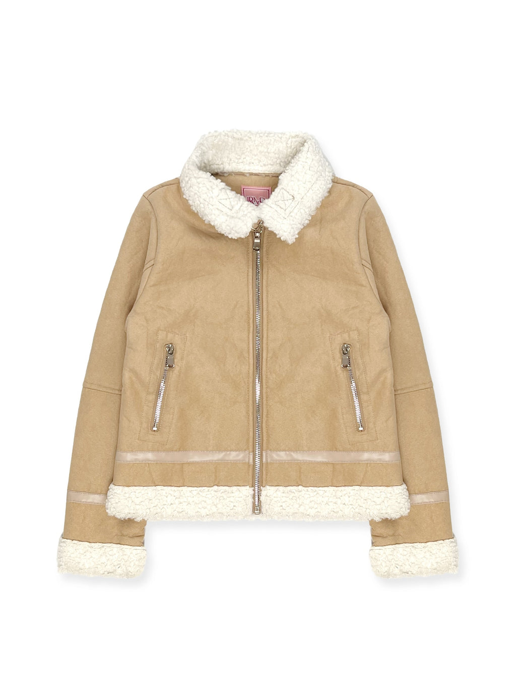 Ladies' Sherpa Lined Faux Shearling Jacket #K25