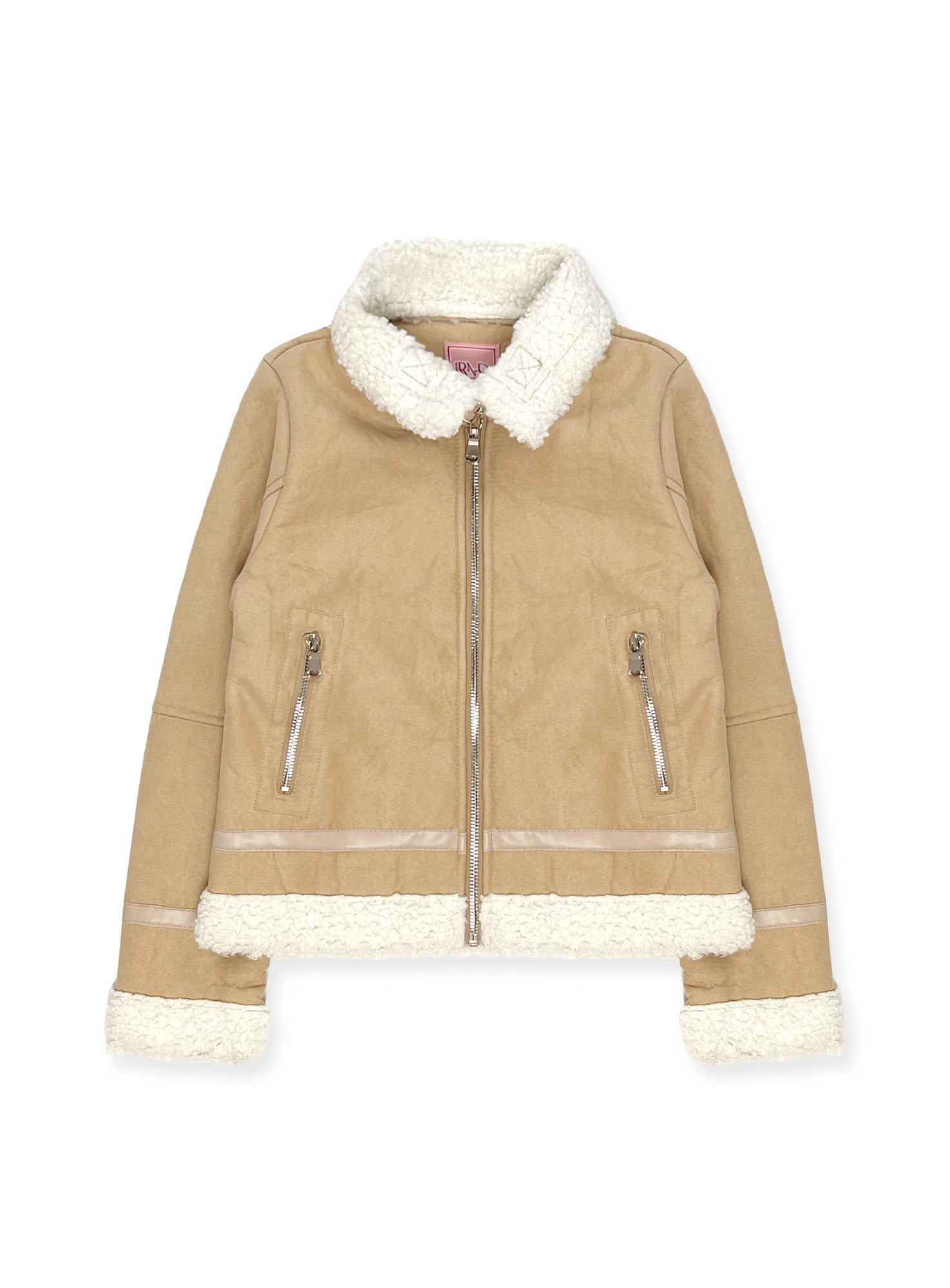 Girls' Sherpa Lined Faux Shearling Jacket #K25