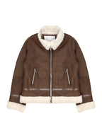 Girls' Sherpa Lined Faux Shearling Jacket #K25