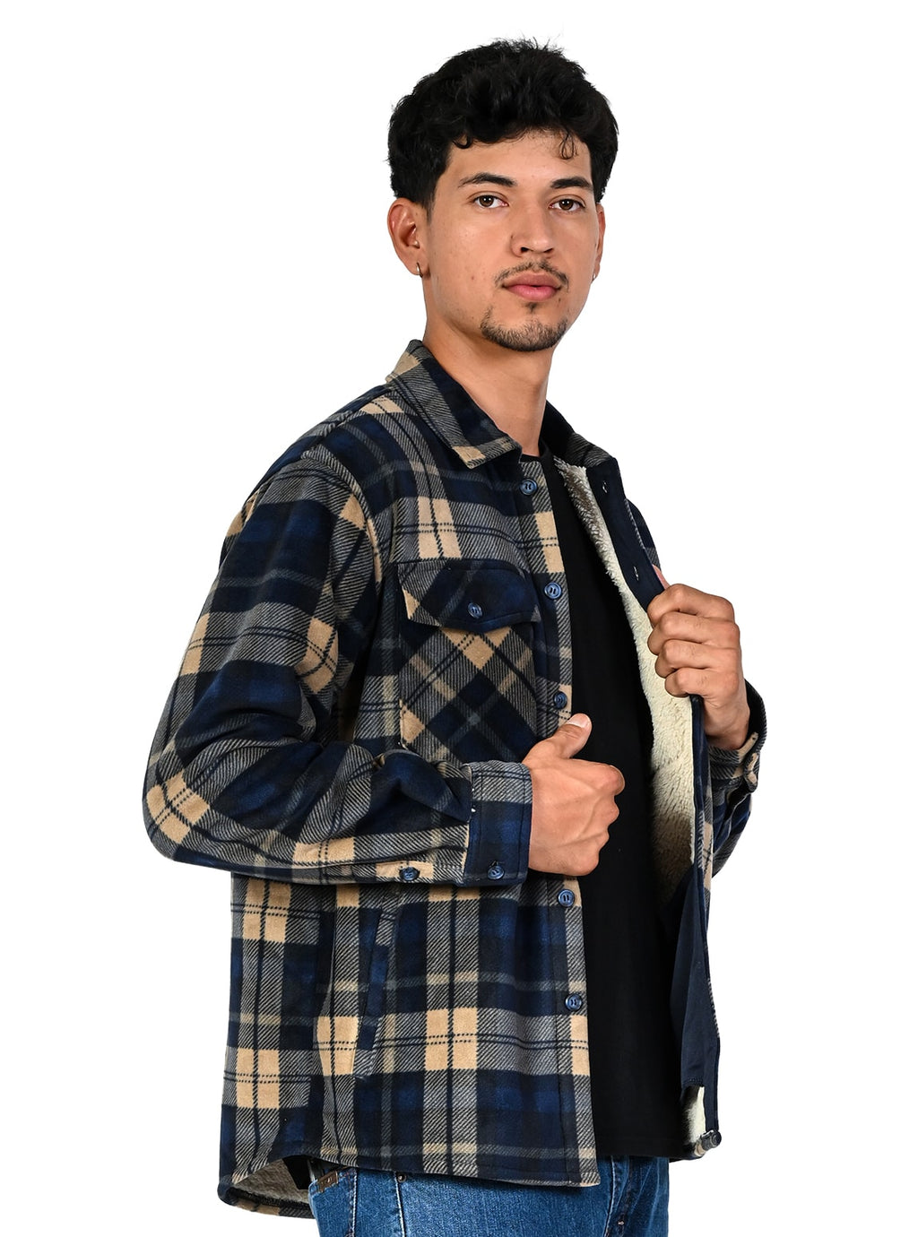 Men's Shacket with Sherpa Lining #34