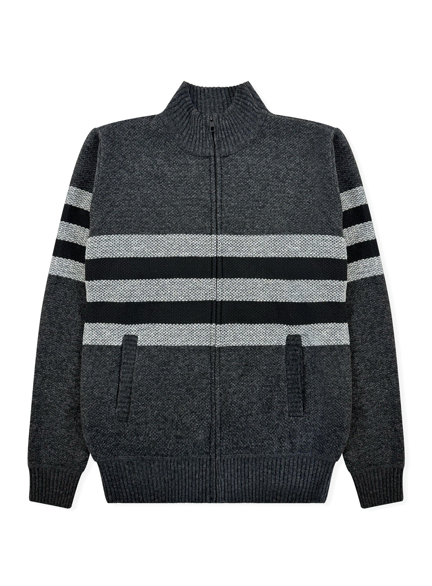 Men's Striped Bonded Sweater #07