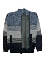 Men's Striped Bonded Sweater #08