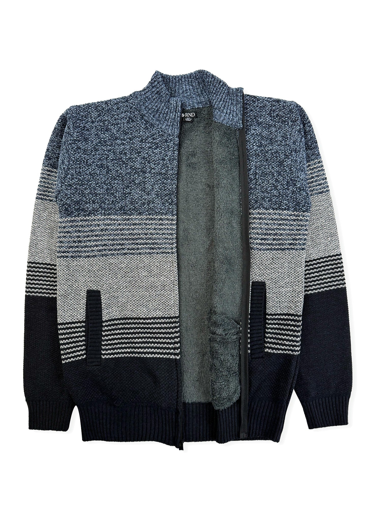 Men's Striped Bonded Sweater #08