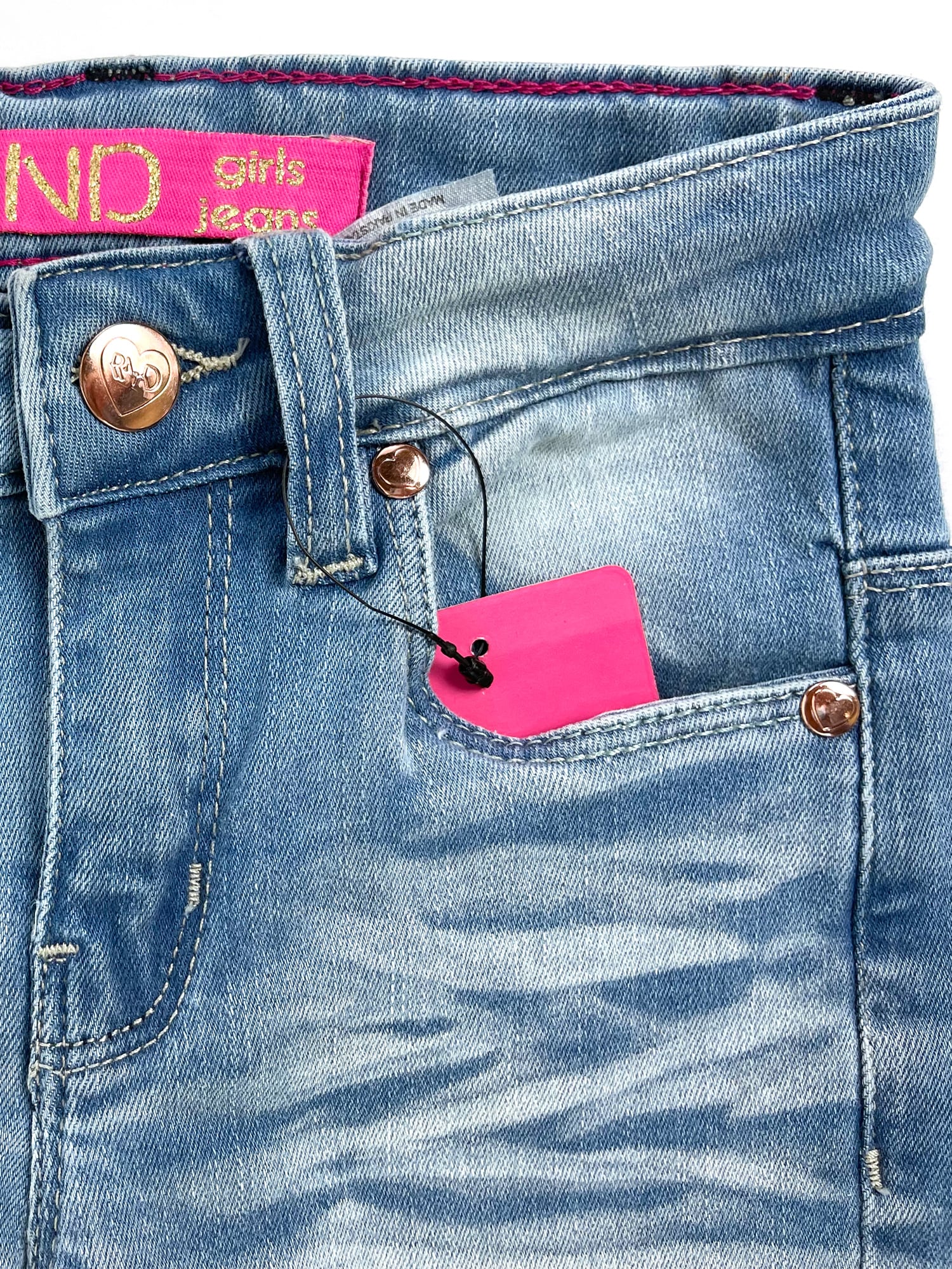 Girls' Faded Skinny Jeans #01