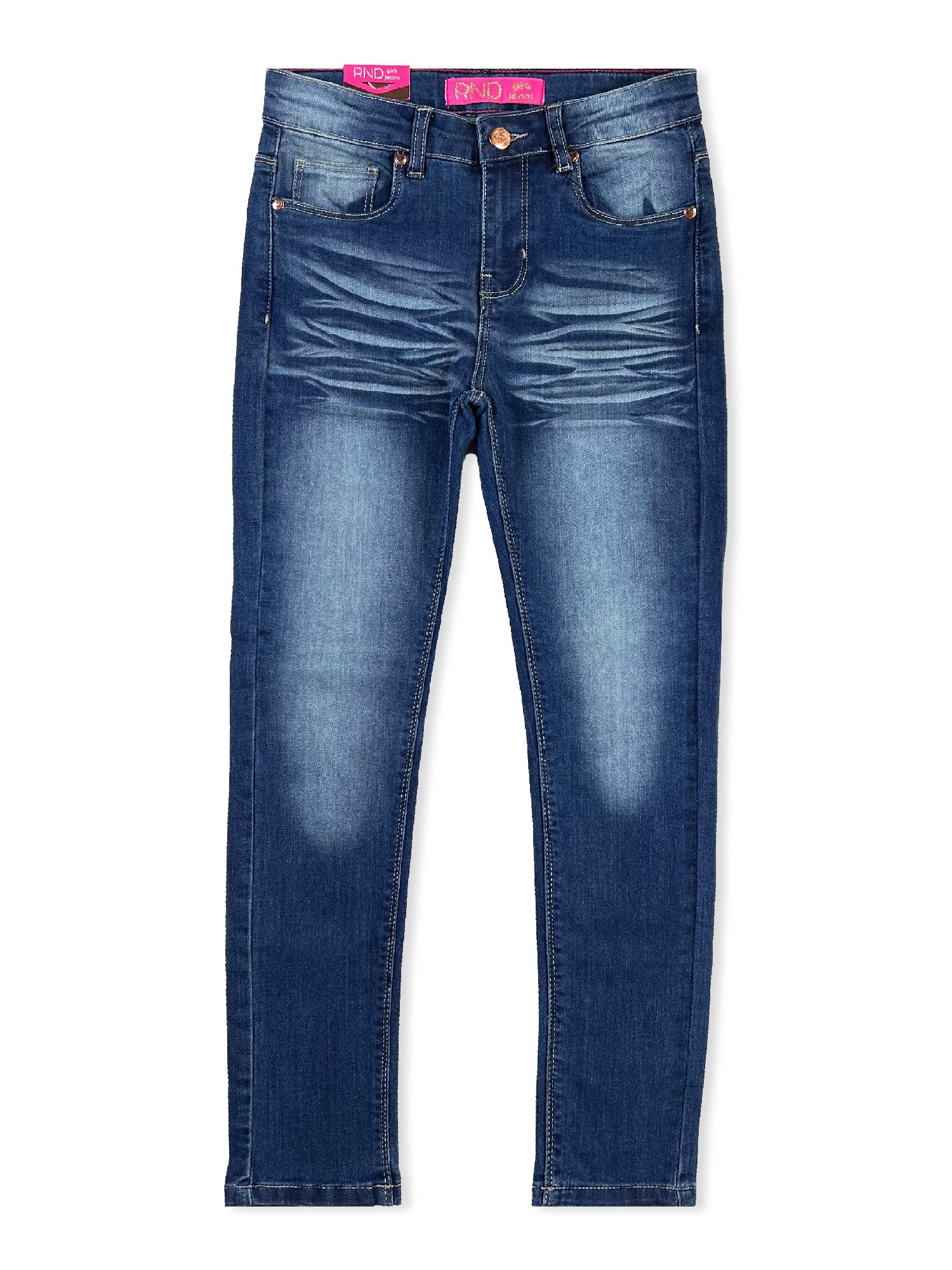 Girls' Faded Skinny Jeans #01