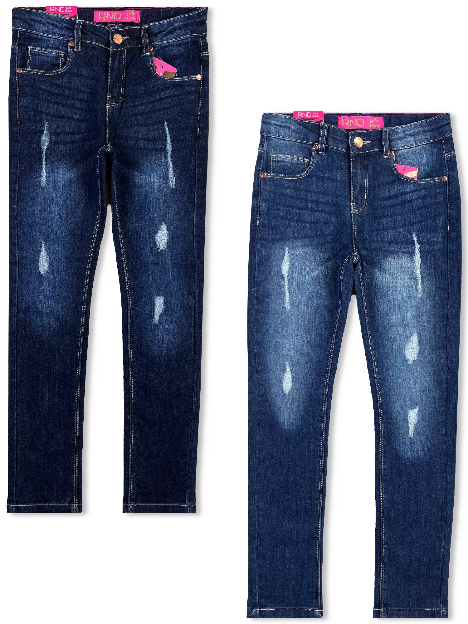 Girls' Faded Skinny Jeans #02