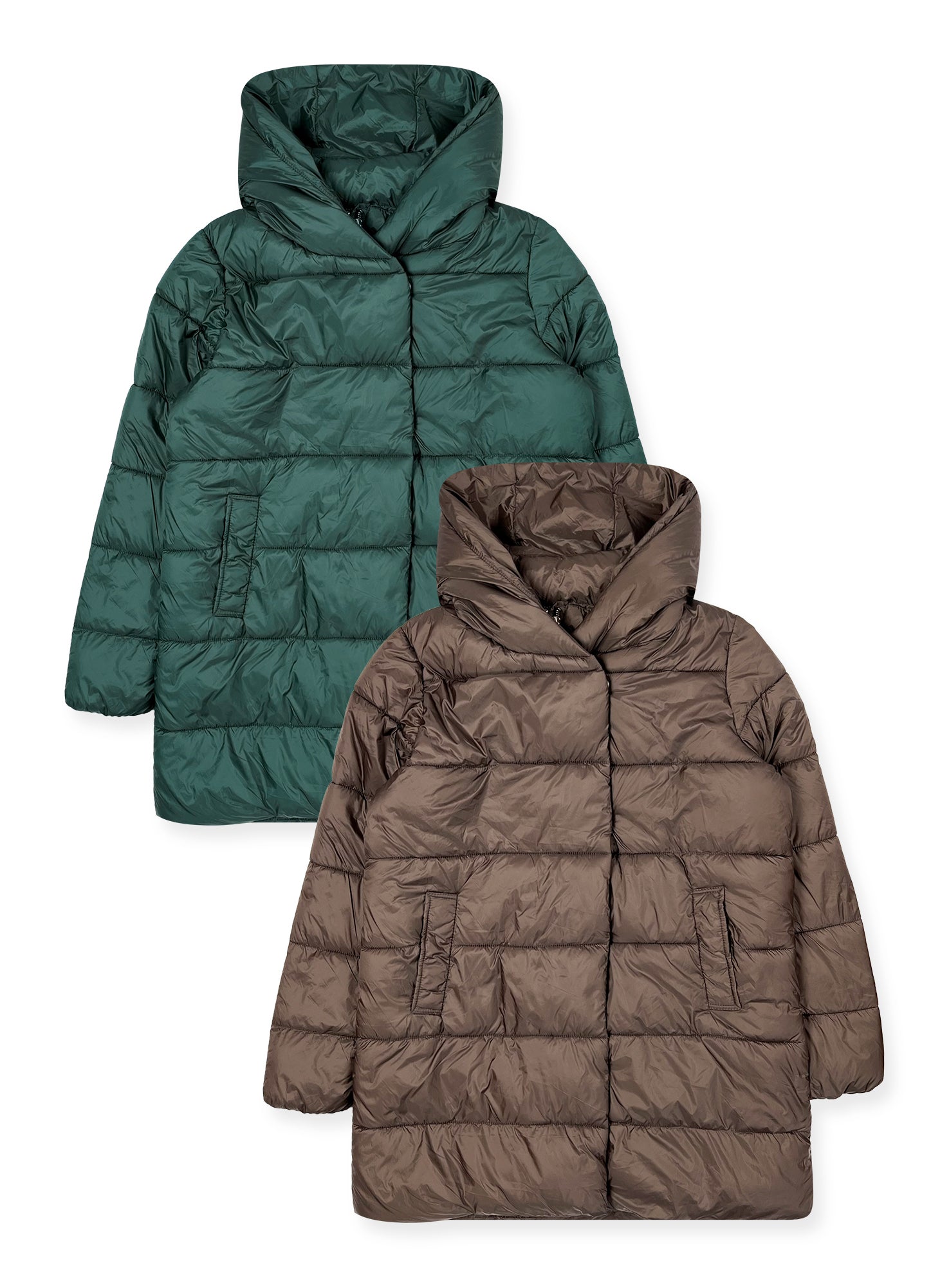 Ladies' Anorak Hooded Puffer Jacket #01