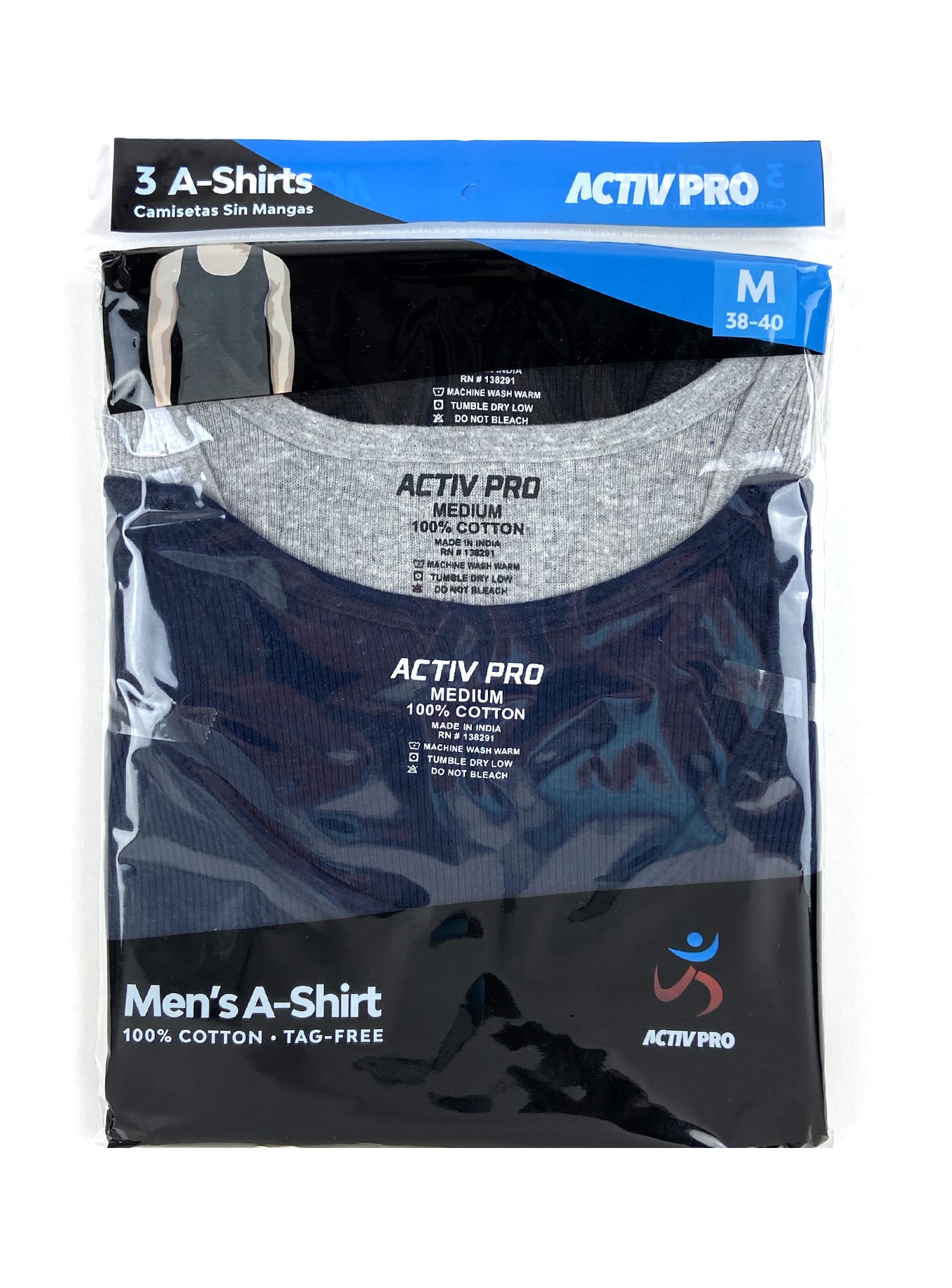 Men's A-Shirt Assorted Colors (Dozen)